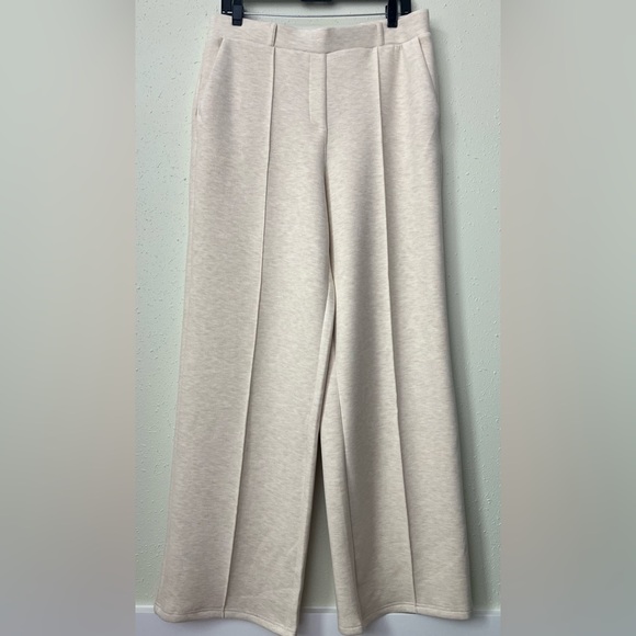 NWT OGL FuzzLuxe High Waisted Straight Leg Pull On Pant - Heather Beige Size L - Picture 4 of 11